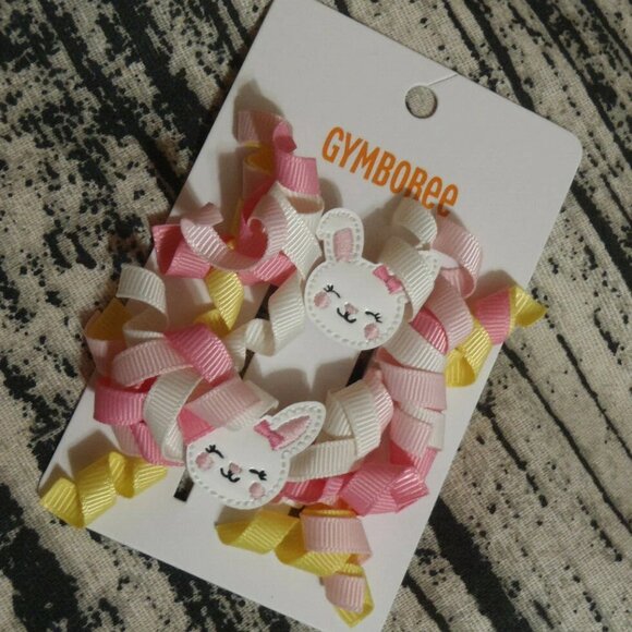 Gymboree Spring Celebrations Easter Bunny Hair Clips Size 3 4 5 6 7 NWT - Picture 2 of 3